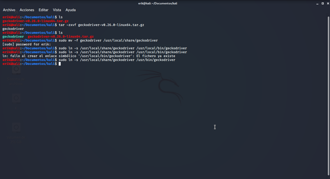 Instalando-geckodriver